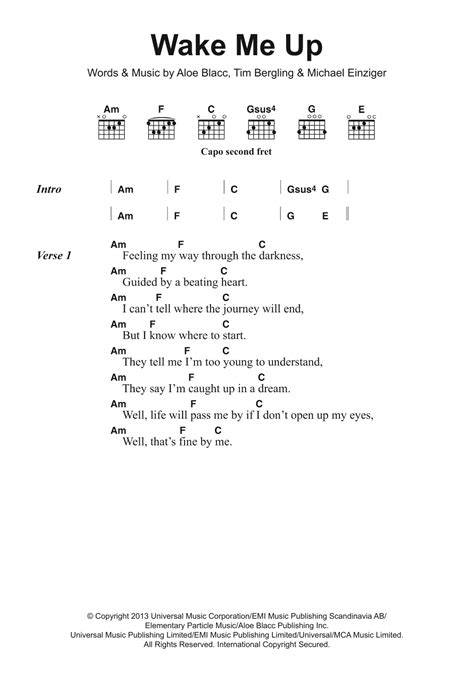 wake up guitar chords