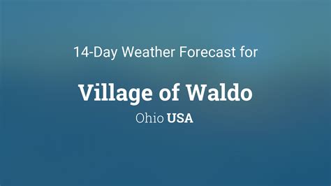 Waldo Oh Weather