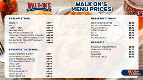 Unveiling the Culinary Delights: Walk on's Menu Entices Your Taste Buds