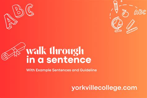walk through in a sentence examples