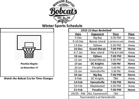 Walker Basketball Schedule