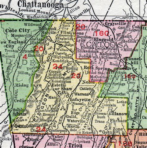 walker county ga map