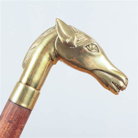 walking cane with horse head handle