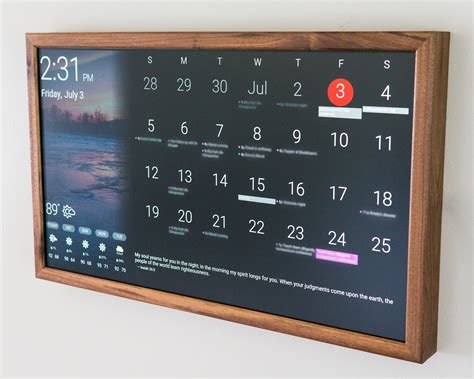 24 Digital Wall Display Smart Screen Wifi Calendar Etsy Smart home