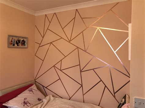 room decor Gold washi tape Rose gold washi Tape geometric wall design