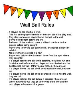Wall Ball Rules