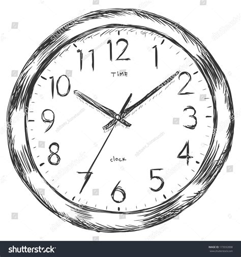wall clock drawing design