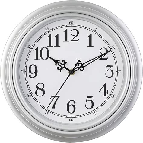 Wall Clock For Bedroom Silver