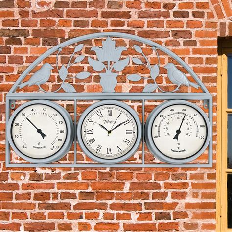 Wall Clock Outdoor Thermometer