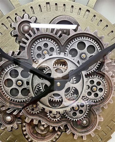 Wall Clock With Exposed Working Gears
