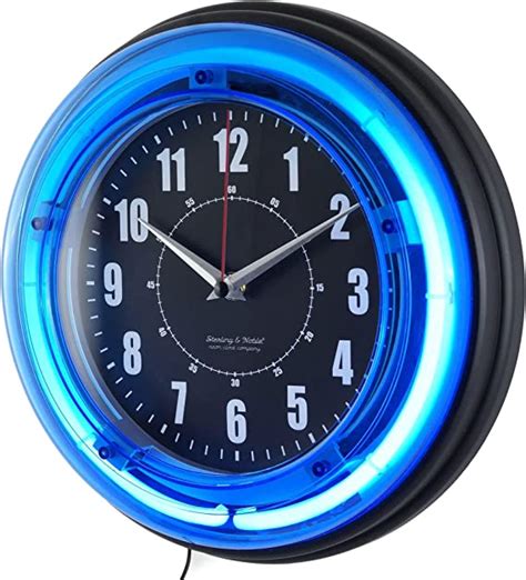 Wall Clock With Neon Light