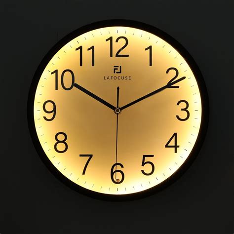 Wall Clock With Night Lamp