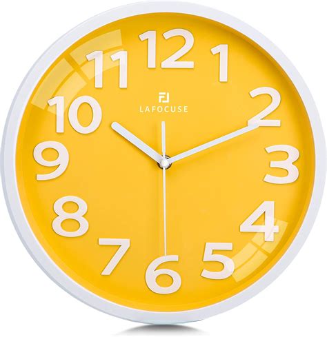 Wall Clock Yellow Colour