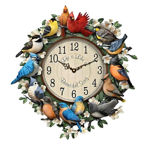 wall clocks with birds