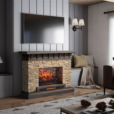 wall hanging fireplace lowes