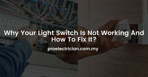 Wall Light Switch Not Working