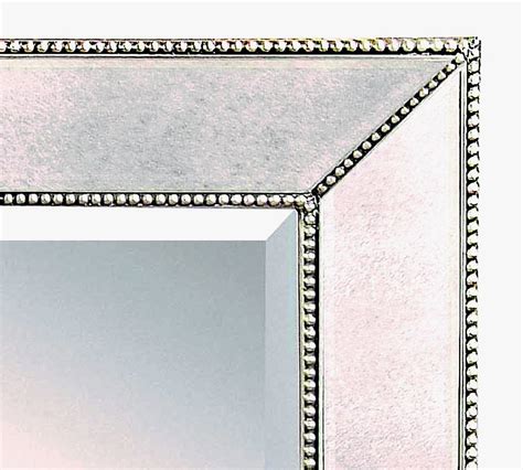 Wall Mirror With Beaded Frame