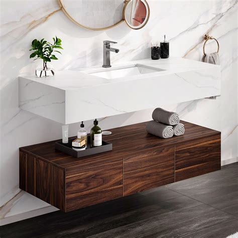 Wall Mount Floating Bathroom Vanity Set