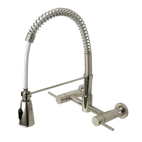 Wall Mount Kitchen Faucet With Pull Out Spray
