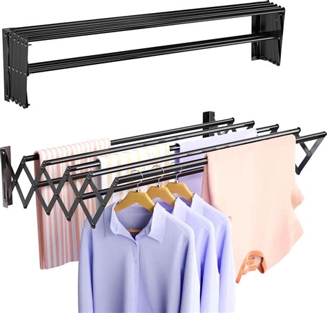 Wall Mount Retractable Clothes Drying Rack