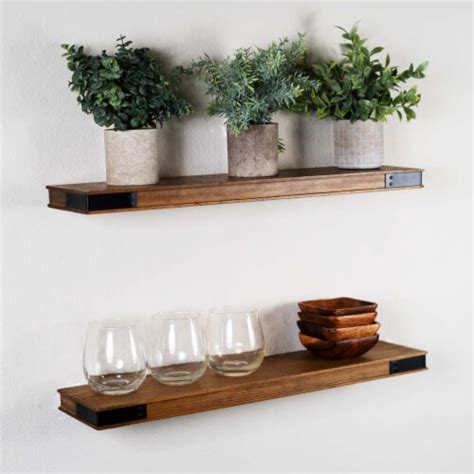Wall Mount Shelves Walnut