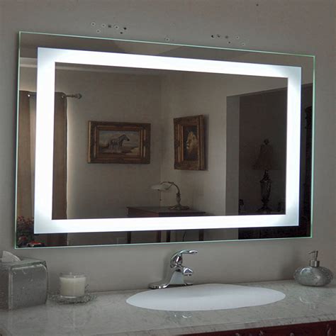 wall mounted led lighted mirror