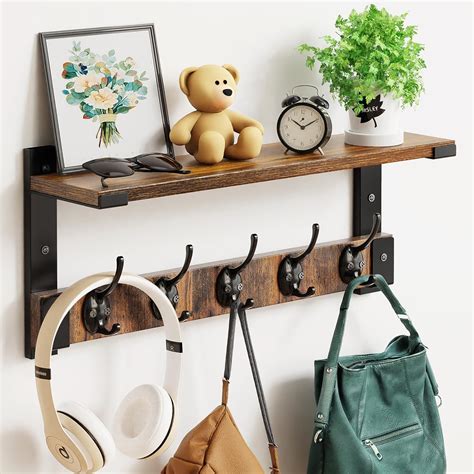 Wall Mounted Shelf And Hooks