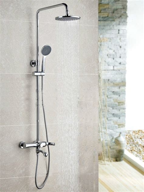 wall mounted shower set chrome