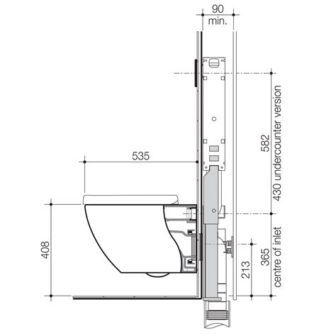 wall mounted toilet height from floor