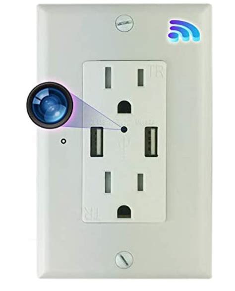 wall outlet hidden spy camera