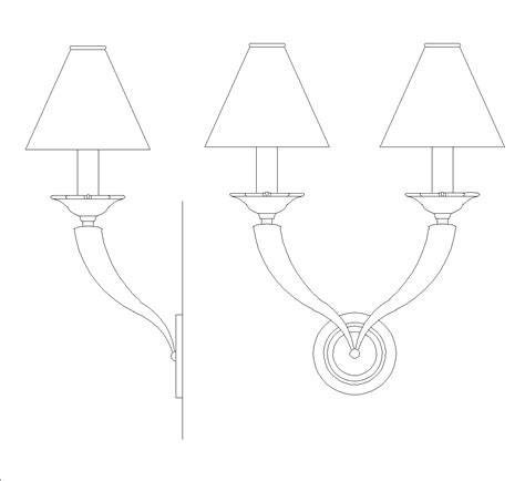 Wall Sconce Cad Block