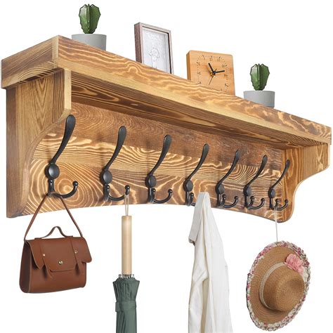 Wall Shelf With Hooks Underneath