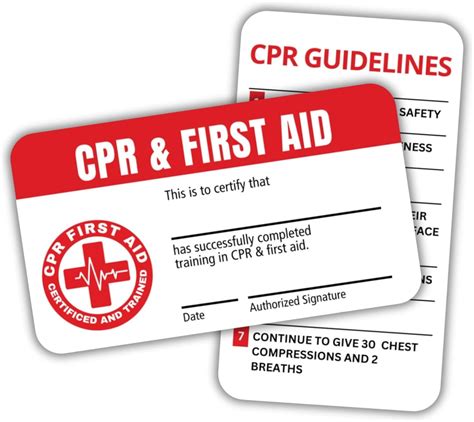 Wallet Size Cpr Card