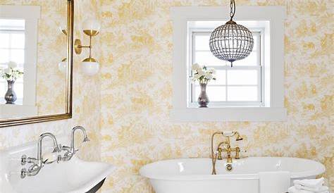 Guest Bathroom Wallpaper?? | Bathroom wallpaper, Guest bathroom, New homes