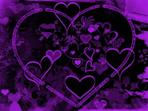 Wallpaper Heart Purple