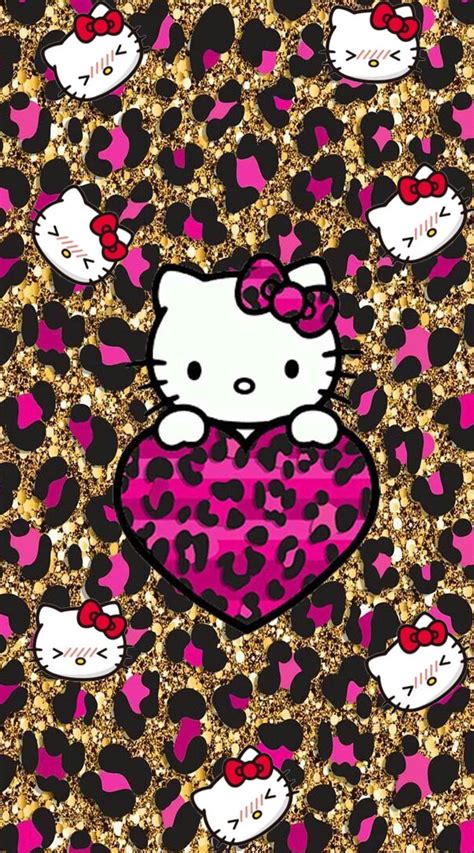 Wallpaper Hello Kitty Leopard