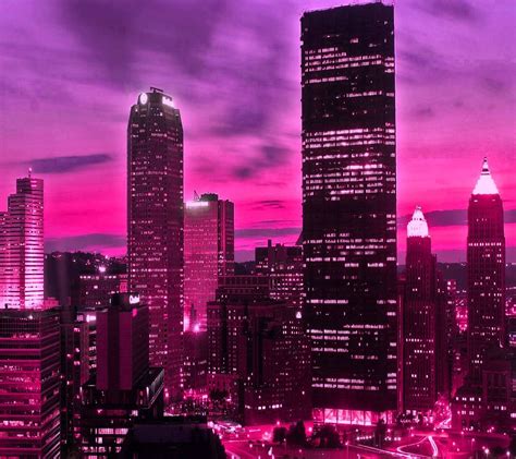 wallpaper pink city