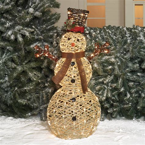 Holiday Time Christmas Decor 56" Fluffy Snowman Sculpture