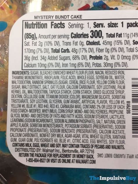 Walmart Cake Ingredients