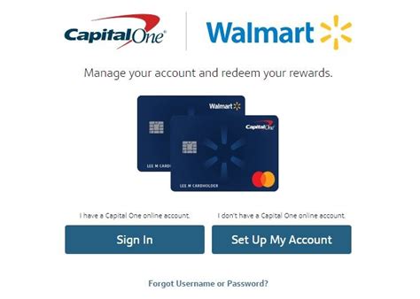 walmart capital one credit card login