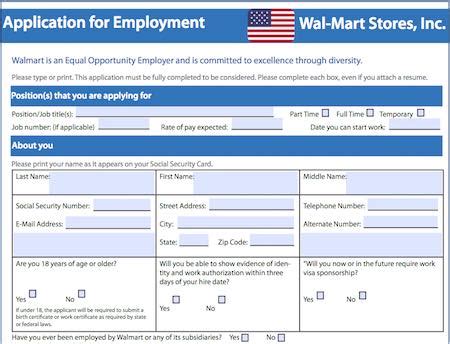 walmart careers application