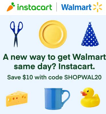 Walmart Instacart Promo Code $10 Off