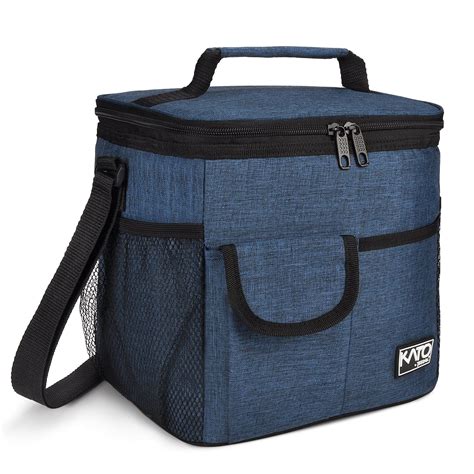 Portable Insulated Lunch Box Leakproof Cooler Bag in Dual Lunch Picnic