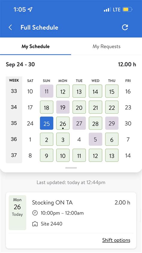Walmart Night Shift Schedule