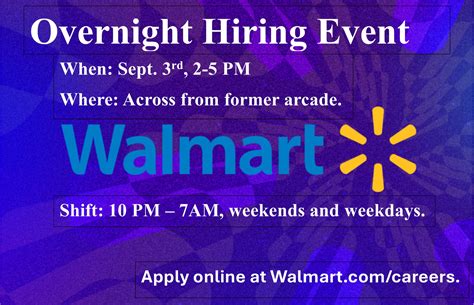walmart overnight positions