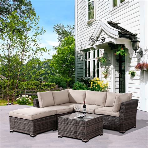 CLEARANCE! Outdoor Patio Furniture Sets, SEGMART 4 Pieces Outdoor