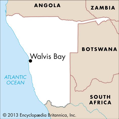 walvis bay namibia map showing