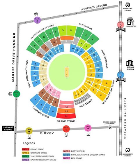 wankhede stadium seat map