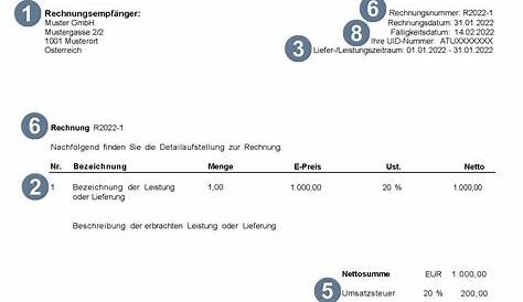 Rechnungen erstellen (Muster) - was gehört auf eine Rechnung?