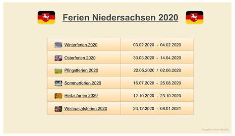 Kalender 2023 Niedersachsen Mit Ferien + Feiertage